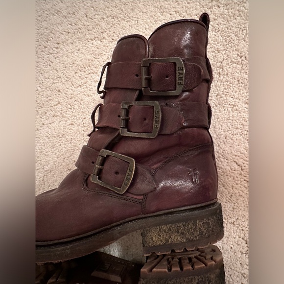 Frye Valerie Shearling Strappy moto boot - Picture 4 of 12